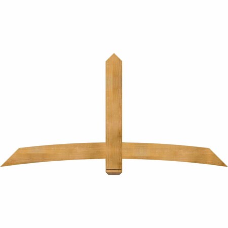 Ekena Millwork Bellingham Rough Sawn Timber Gable Bracket, Western Red Cedar, 84"W x 42"H x 2"D x 6"F, 12/12 Pitch GBW084X42X0206BEL00RWR